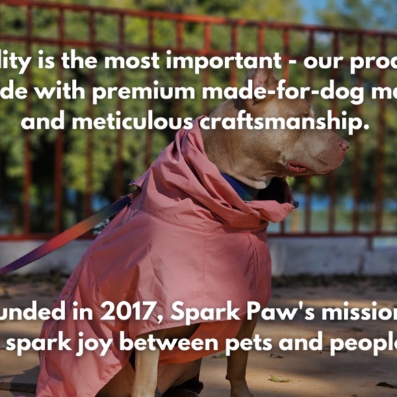 Spark Paws Breatheshield Dog Raincoat Medium 10-15Lbs Sea Pink - Picture 7 of 16